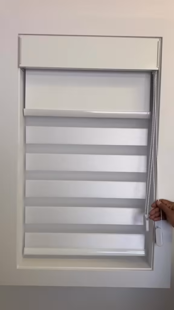 Dual fabric blind product thumbnail — sheer-and-solid daytime configuration