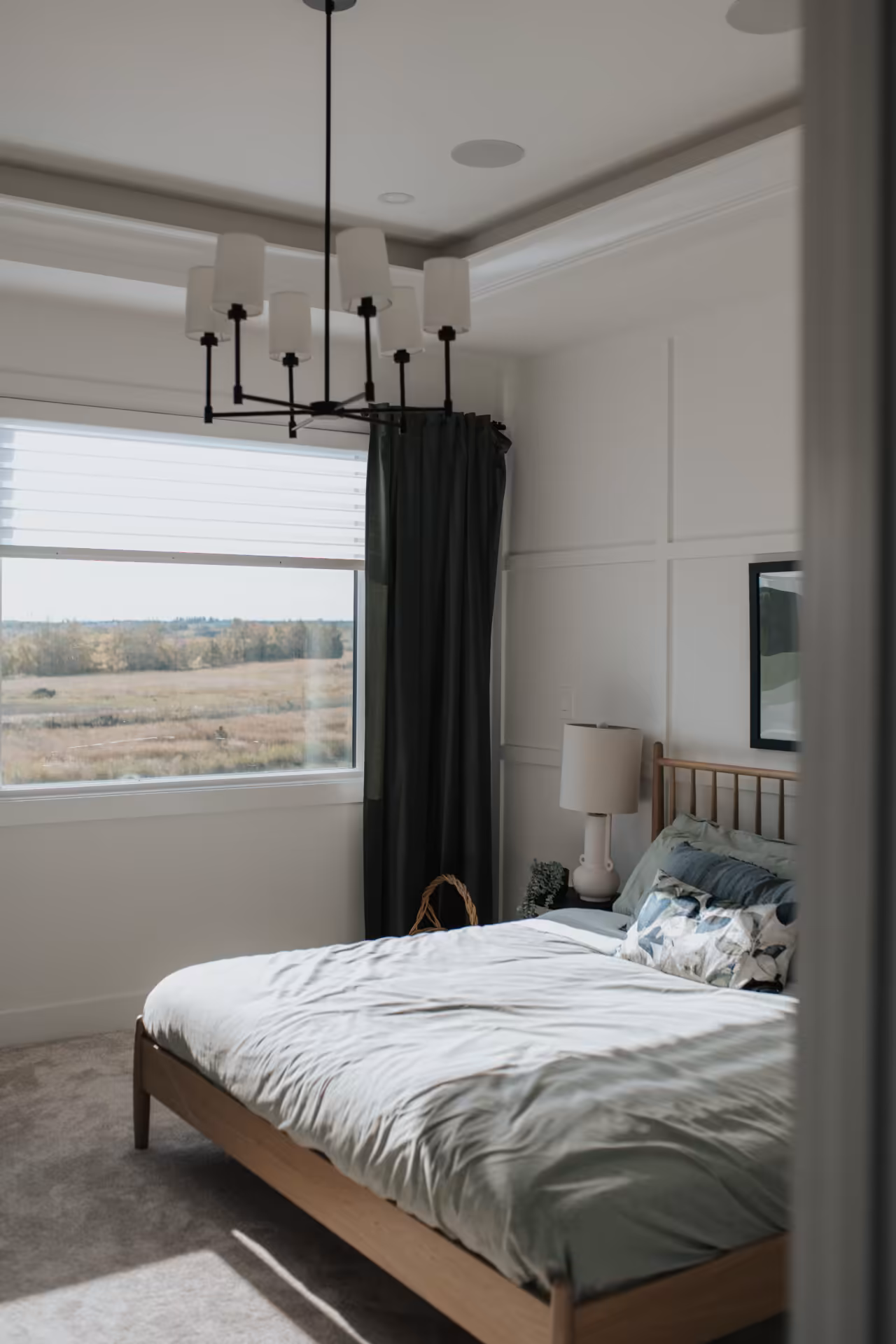 Blackout bedroom blinds in an Edmonton home