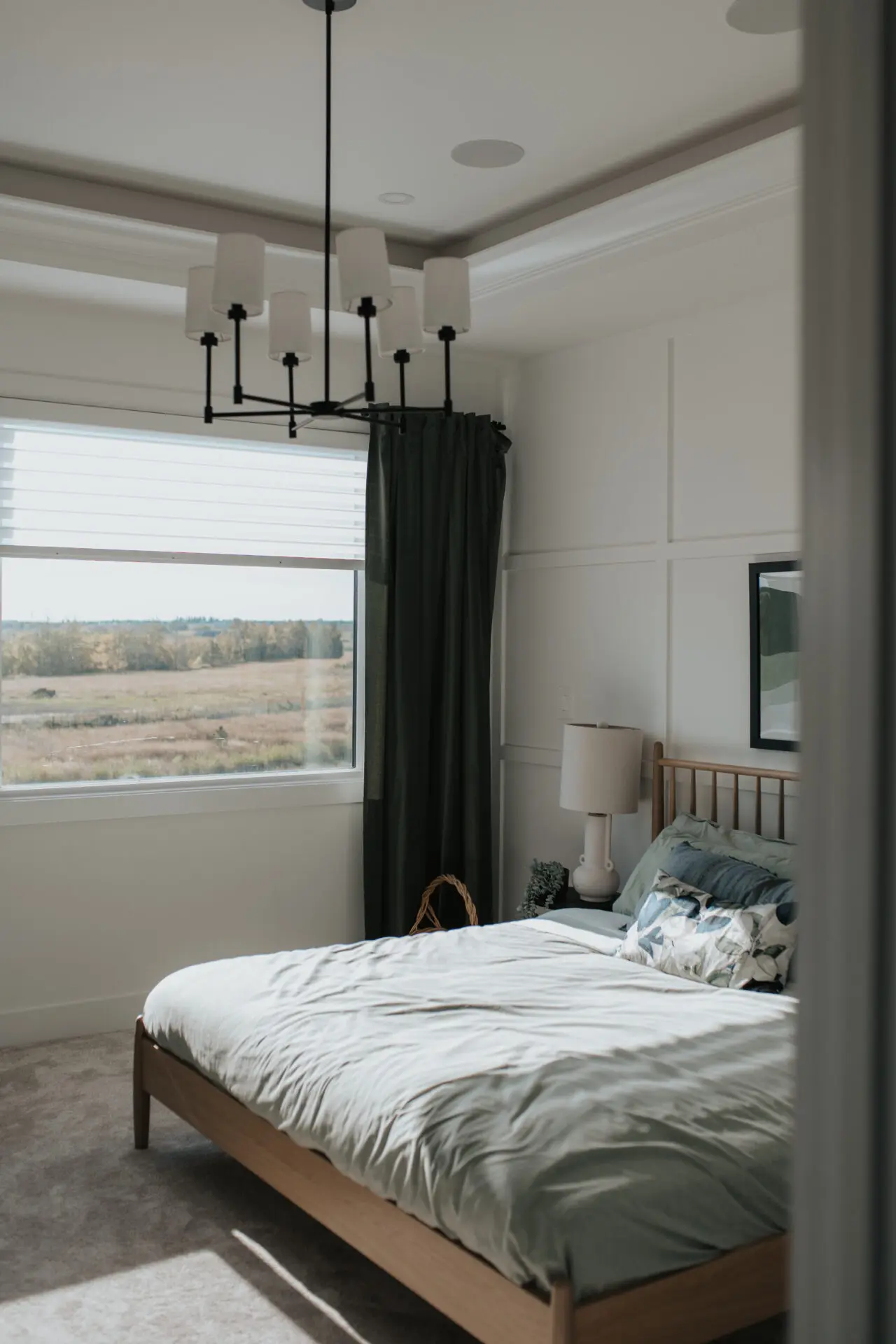 Blackout bedroom blinds in an Edmonton home