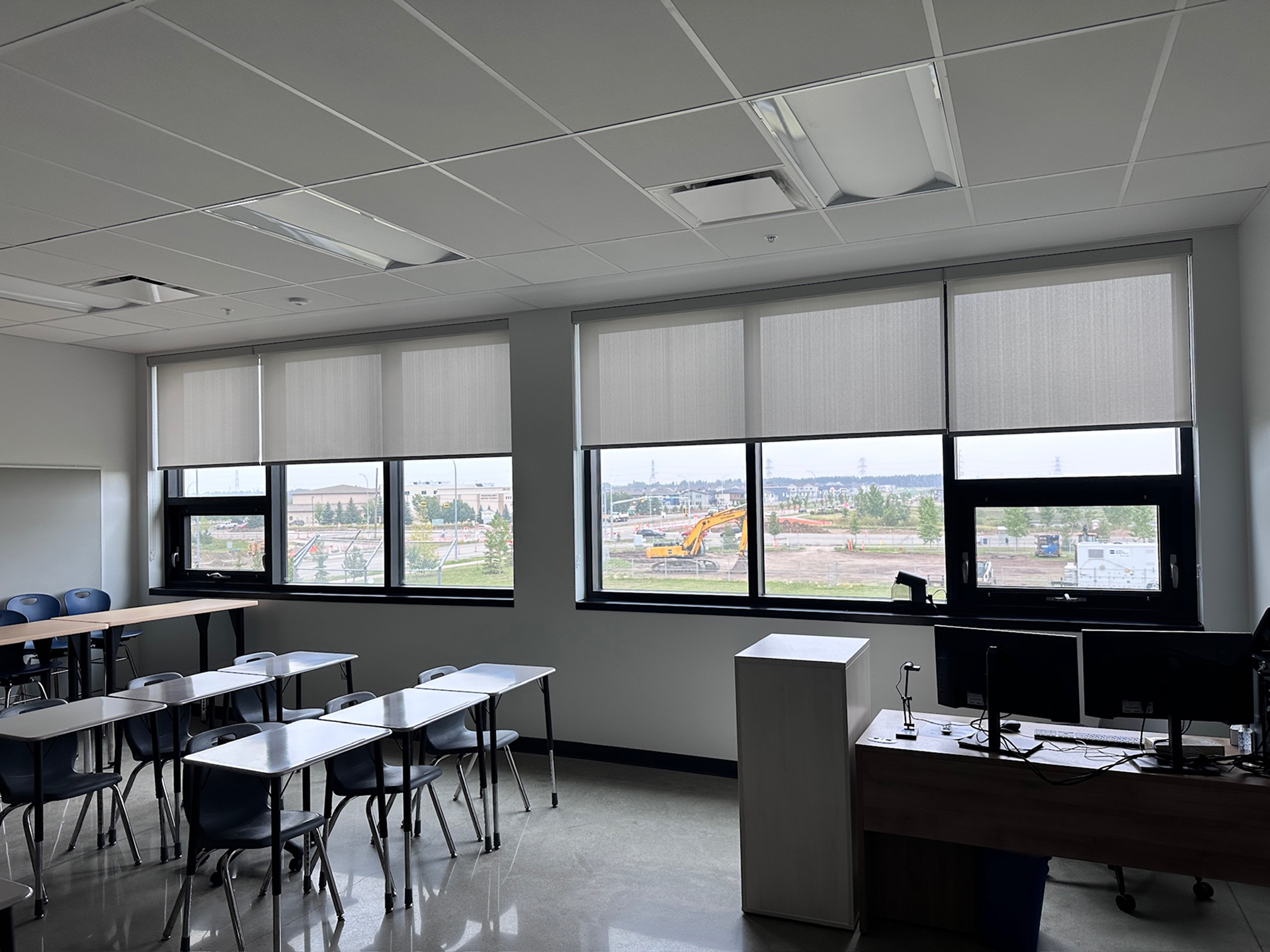 Roller shades for classroom or offices from Edmonton gallery