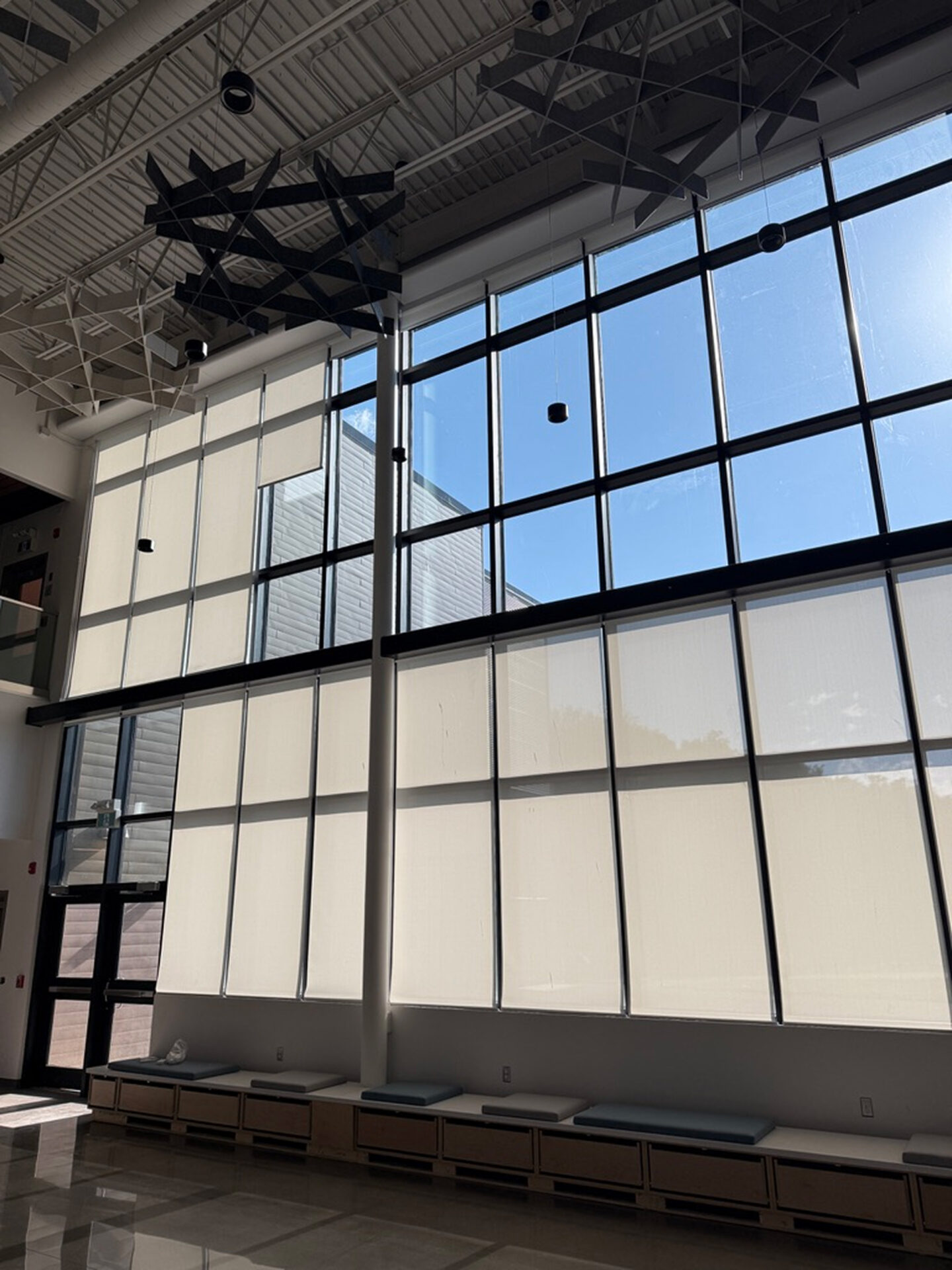 Seamless roller blinds for light control in Edmonton commercial spaces