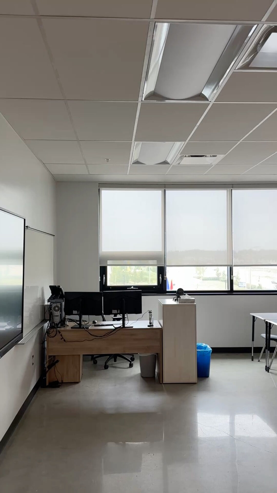 Roller blinds for educational spaces
