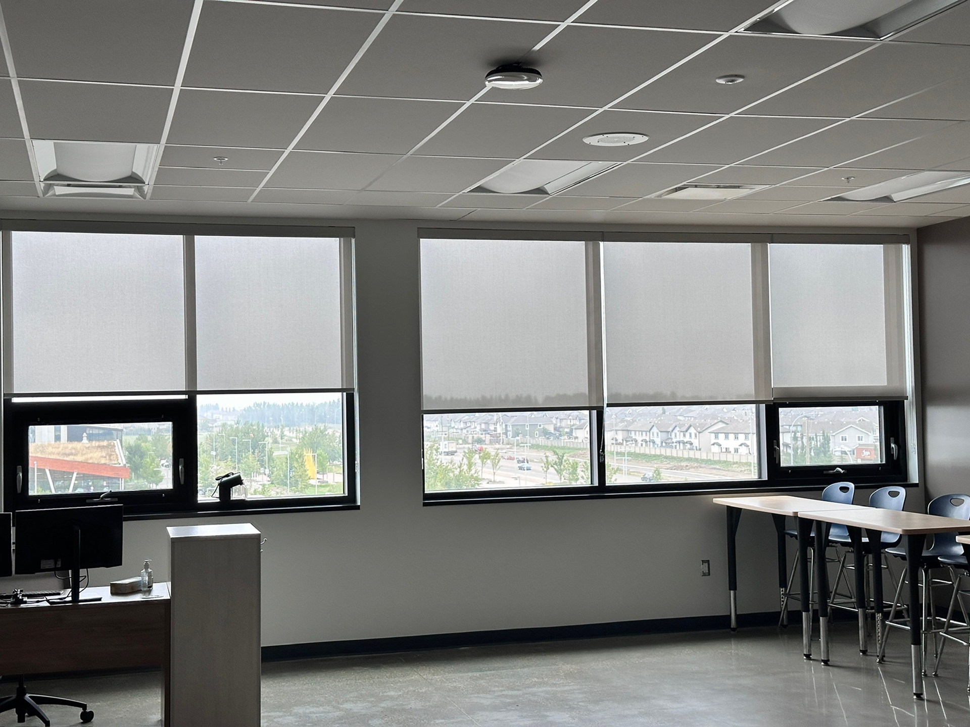 Factory-direct roller blinds for Edmonton schools