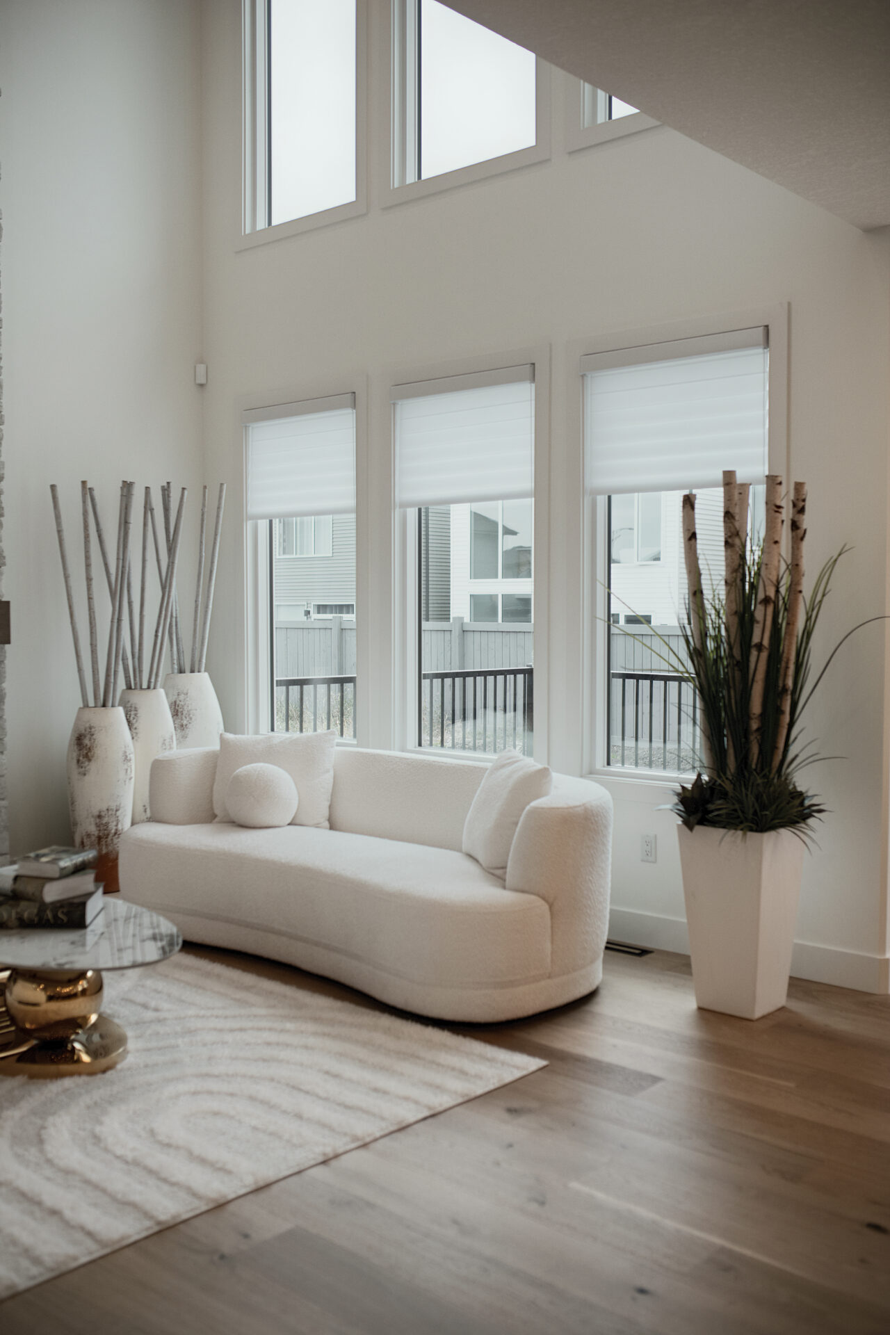 Honeycomb and roller blinds from residential blinds gallery in Edmonton