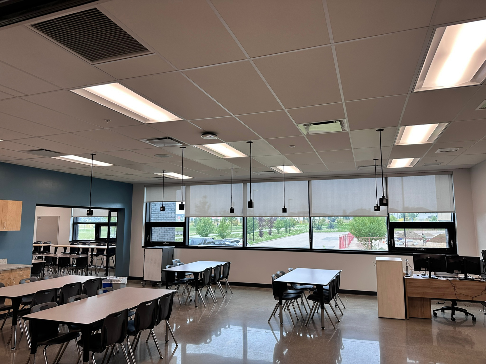 School classroom roller blinds from Novo Blinds, Edmonton