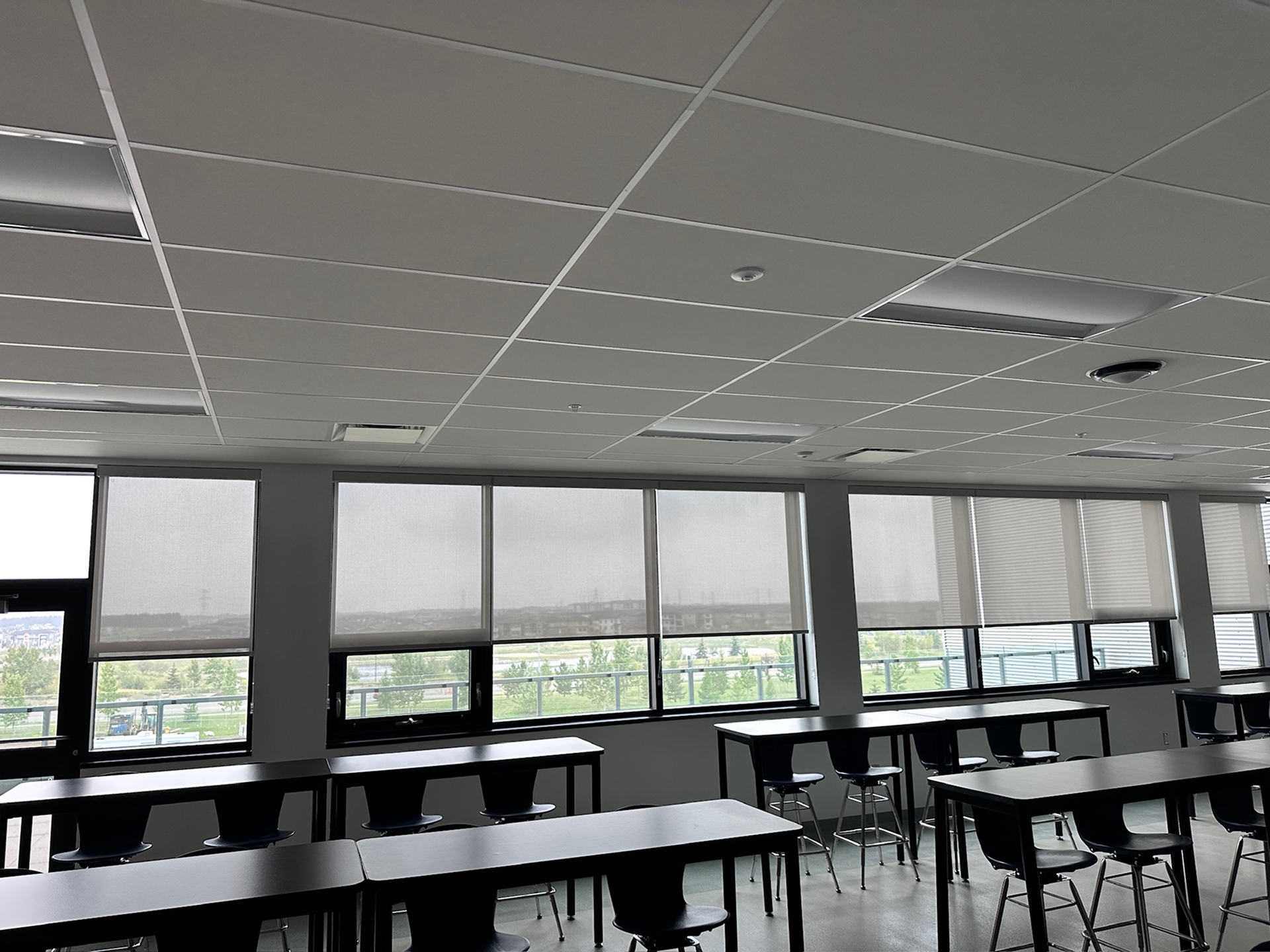 Professional roller blinds for large facilities and commercial spaces