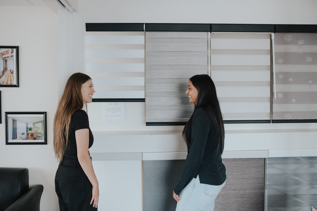 Custom window coverings by Novo Blinds for a Leduc home in Windrose