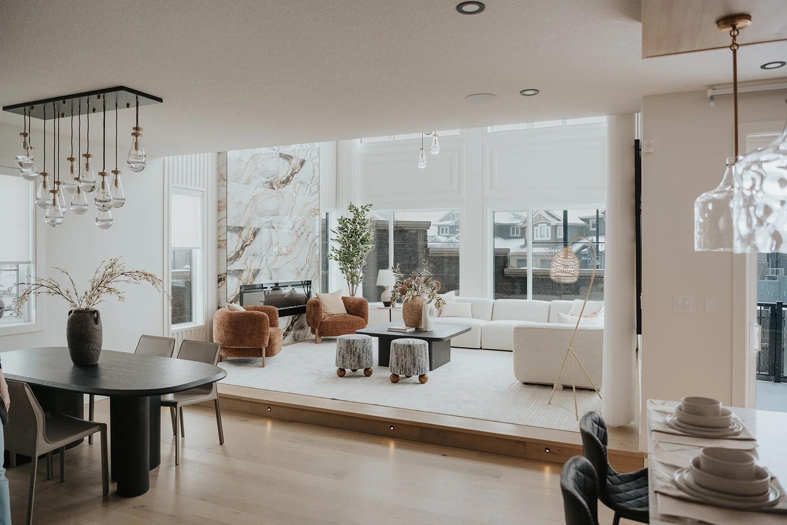 Modern residential blinds featured in a showhome in Edmonton