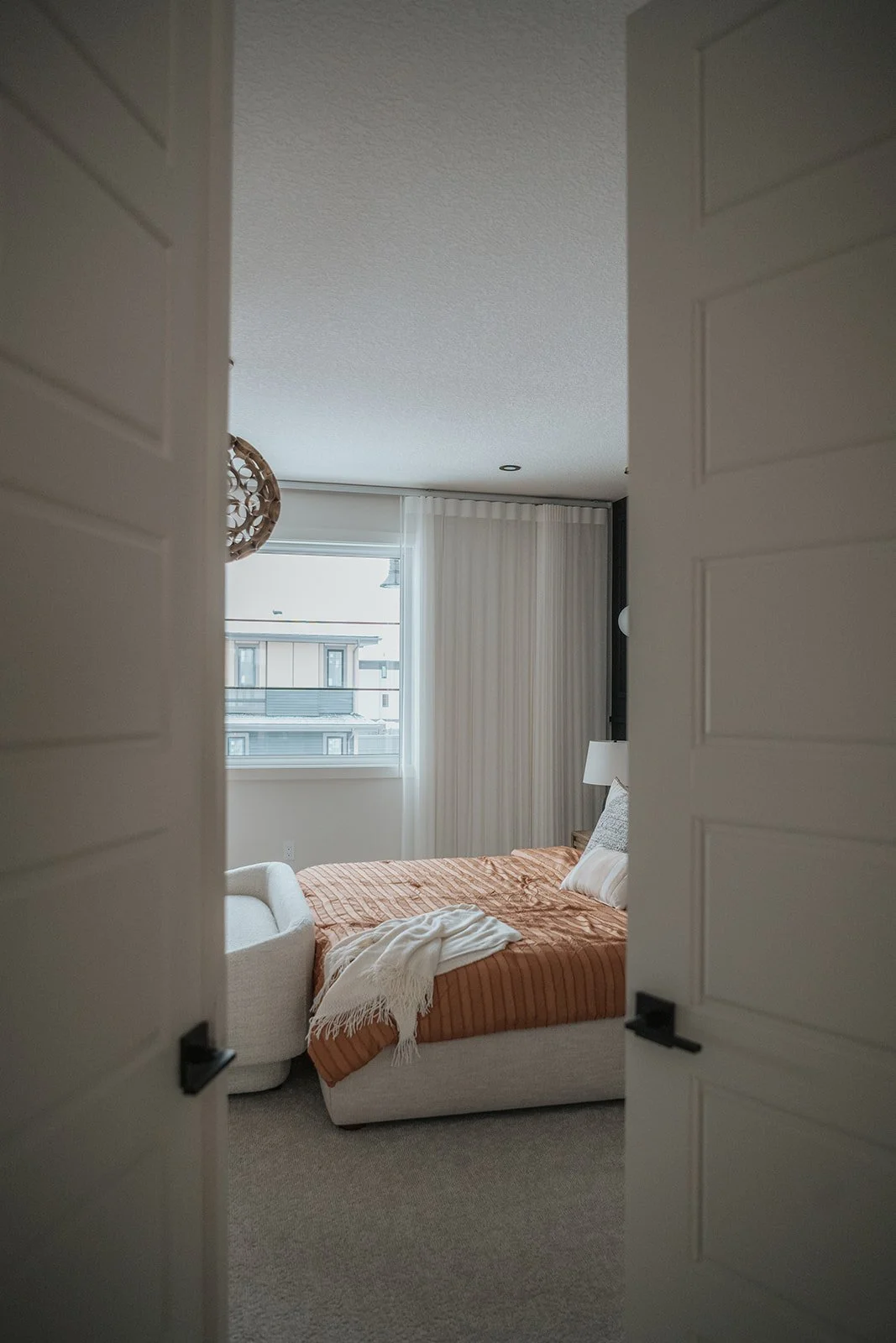 Soft, light-filtering residential blinds in Edmonton, Alberta