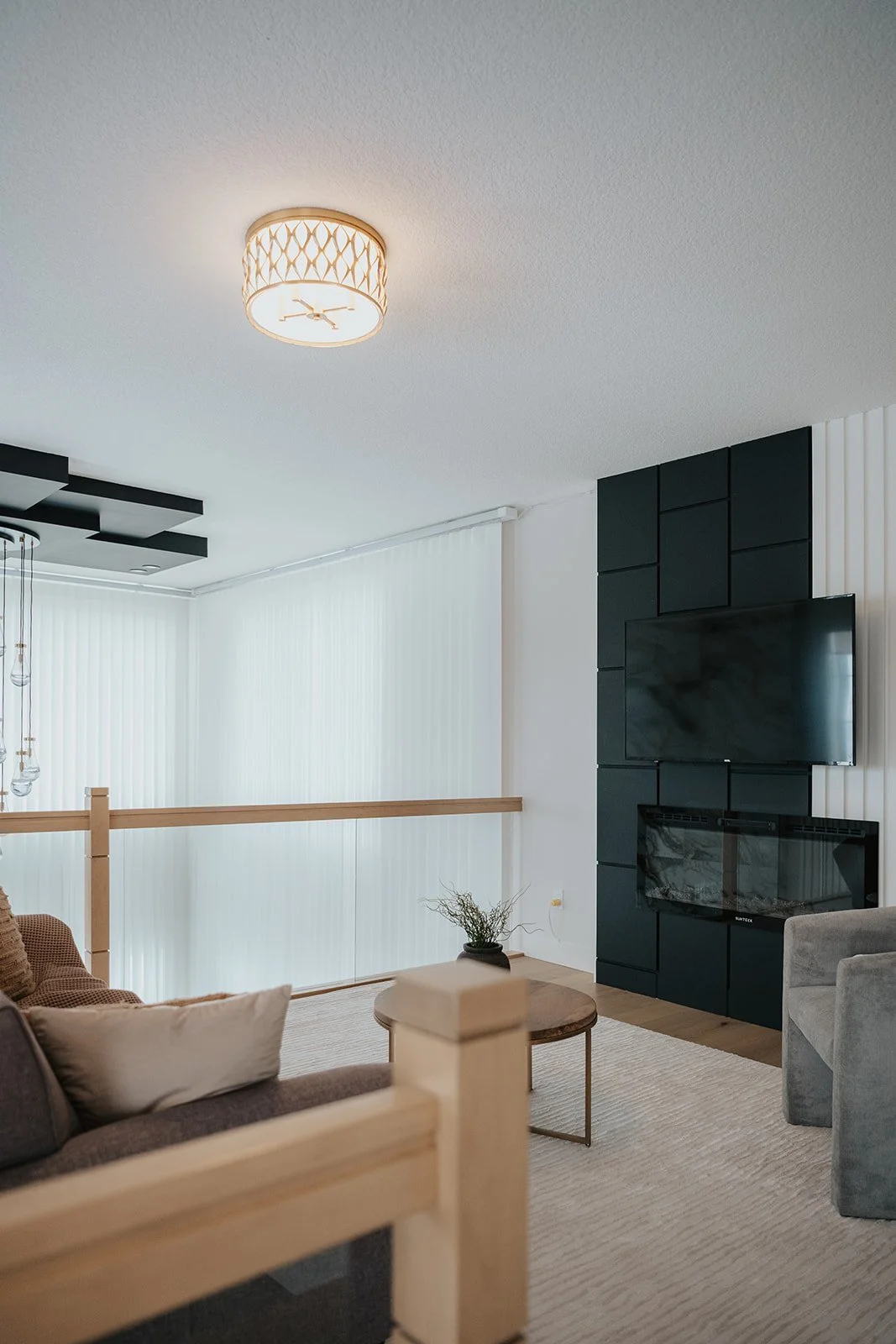 Vertical sheer curtains designed for large spaces, Edmonton