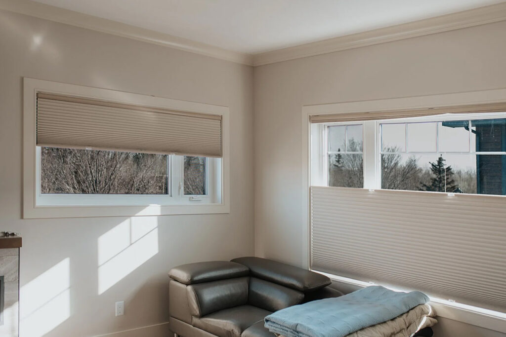 Cellular honeycomb window blinds Edmonton home temperature control