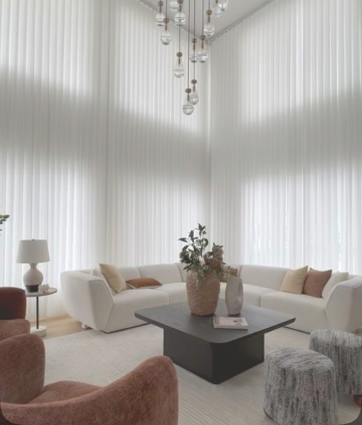 Custom blinds in Edmonton for living room window
